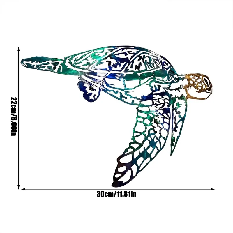 Морская черепаха Ремон -Рфиш Орнамент Пляж Декор Декор металлические художественные украшения домашняя гостиная фона фон стены 220705