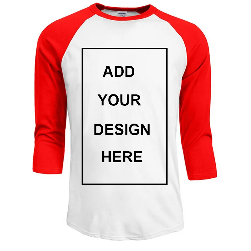 Camiseta personalizada Men Design O pescoço camiseta Men S Casual 100 Cotton 3 4 Tshirt Raglan Jersey Man 220616