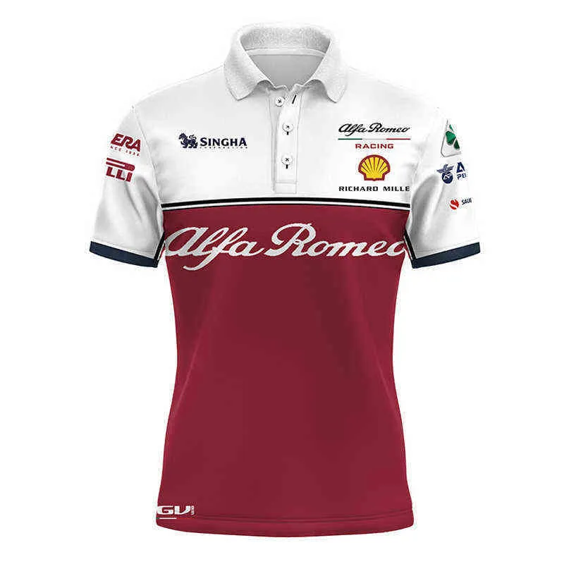 2022 Polo masculin F1 Formule 1 Alfa Romeo Team 2019 Sauber Racing Raikkonen Fashion Women Summer T 5xl2