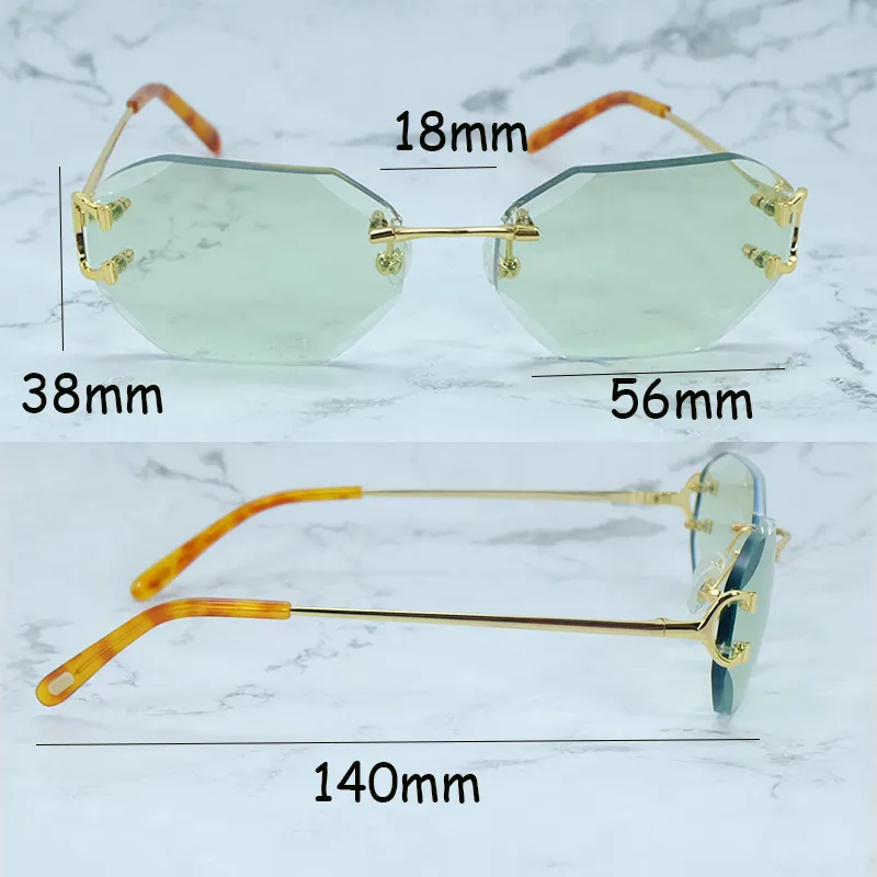 Pochromic 렌즈 선글라스 다이아몬드 컷 카터 와이어 C 색상 교환 태양 안경 2 색 렌즈 4 계절 음영 유리 222f