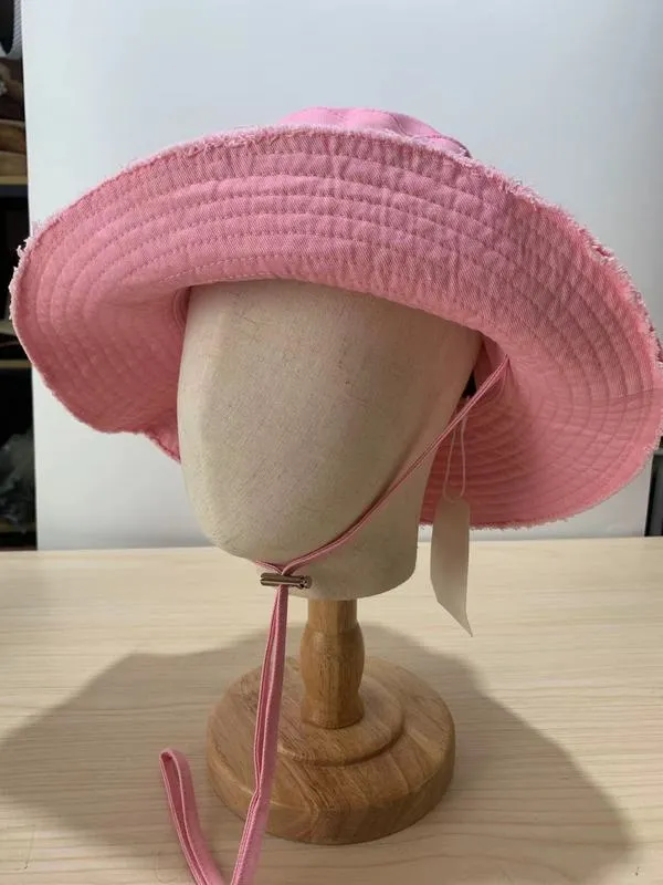letter pink orange bucket hat with string women luxury summer beach sun hats 220519
