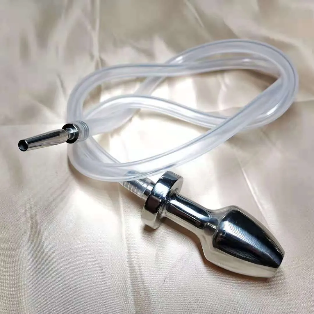 BDSM Stainless Steel Urethral Enema Anal Cleaning Catheters Male Penis Plug Vaginal Irritation Men Gay