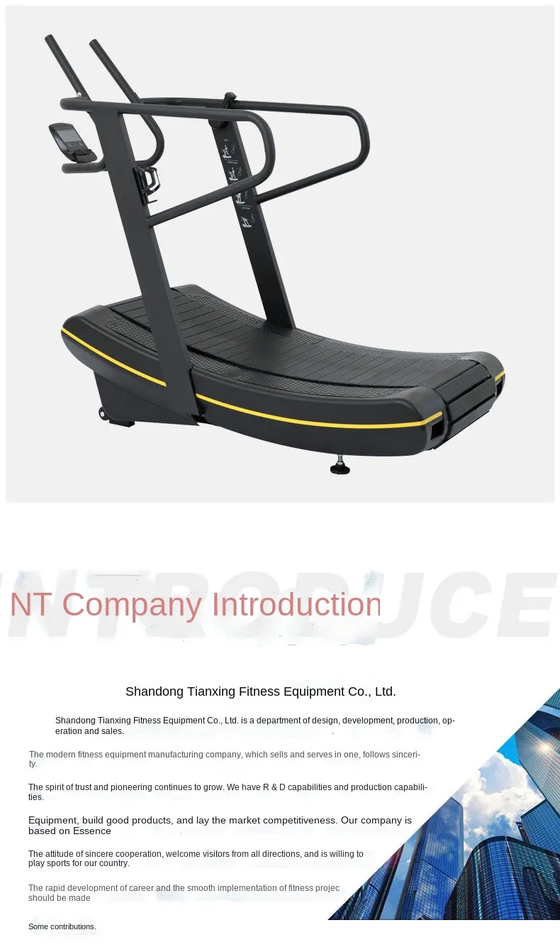 Fitness Equipment Non-power Arc Treadmill Commercial Gym Walking Machine Non-assisted Treadmill Household Type