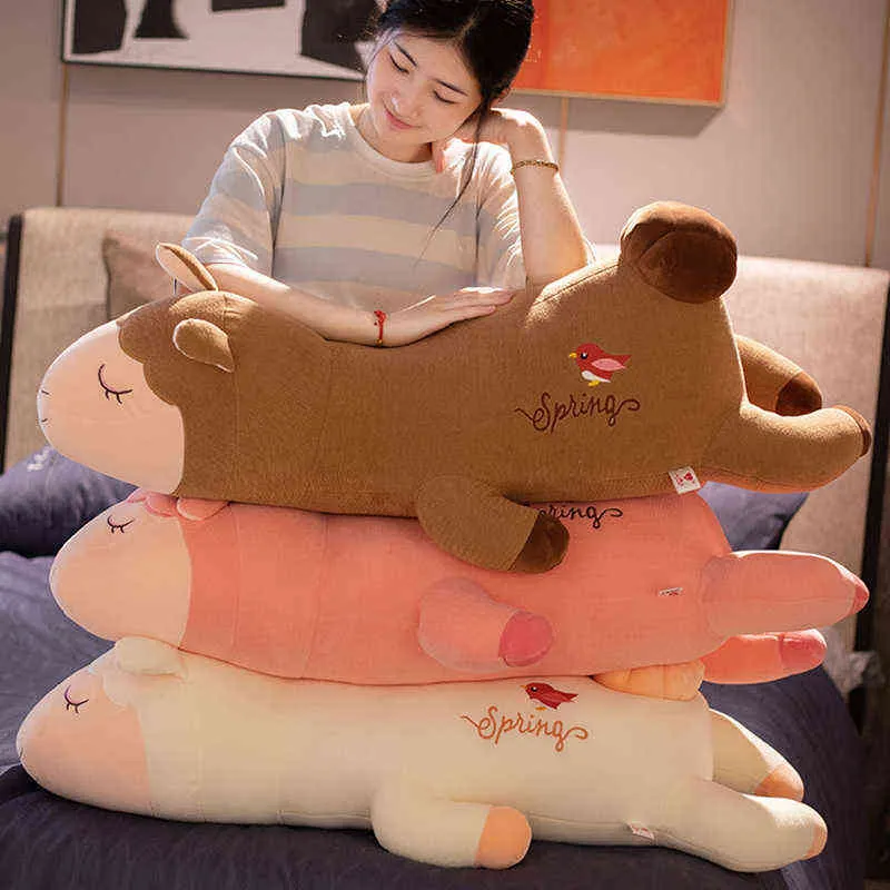 Pc Cm Kawaii Lying Alpacasso Animal Plush Toys Stuffed Soft Alpaca Pillow Sleeping for Children Baby Gift J220704