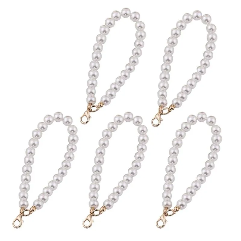 Chaveiros Faux Pearl Pulseira Corrente Chave Chave Carteira Chaveiro Chaveiro Hand Straps Kit 13MDKeychains Fier22249V