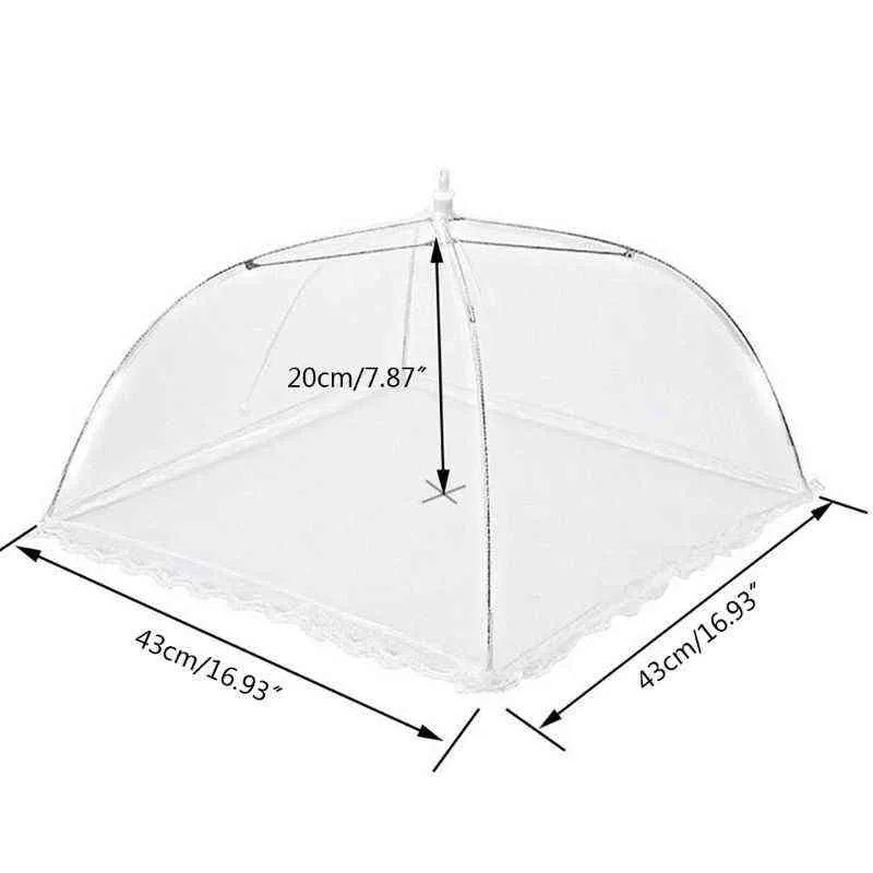 17 팝업 메쉬 식품 커버 접을 수있는 재사용 가능한 재사용 파리 보호자 텐트 우산 Y220526