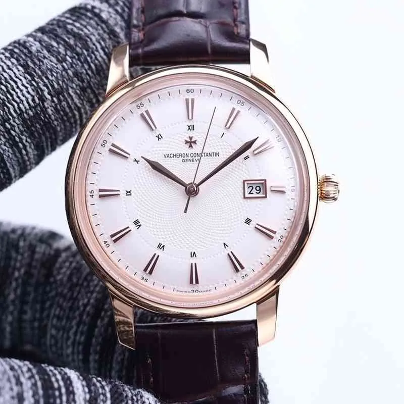 Vacherosn Superclone Luxury Watch Designer Знаменитый наследие Seri Полностью автоматическая механическая популярная мода мужские часы Busins ​​Business Gifts Мужчины и женщины