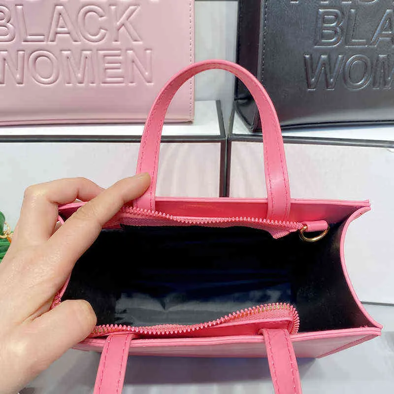 Cartas de moda Tote Bag Designer Bolsas femininas Bolsas de luxo de couro PU Crossbody Bags Protect Povo Black Shopper Bag 220608