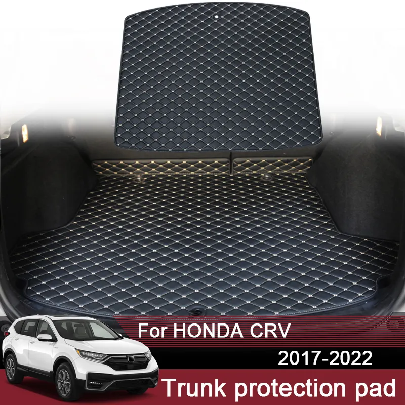 Car Styling Custom Rear Trunk Mat For Honda CRV Hybrid 2017-2022 Leather Waterproof Auto Cargo Liner Pad Accessory