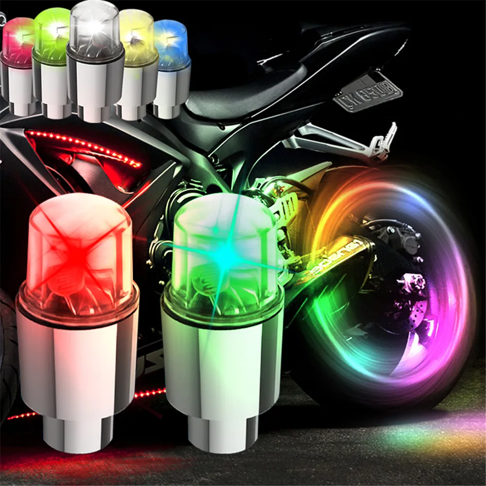 1 para motocyklowe gorące koło Światło LED rowerowe Neonowe zawór Lekkie osłonki opon samochodowych Lampy lampki kolorowe MTB Rower części rowerowe części