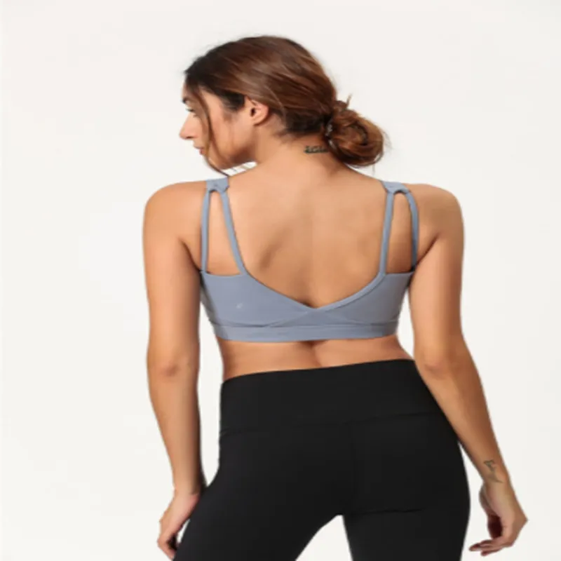 Summer Yoga Wear Reggiseno sportivo da donna il fitness che raccoglie reggiseno intimo la schiena bella 2023 LU-07 LU buon top