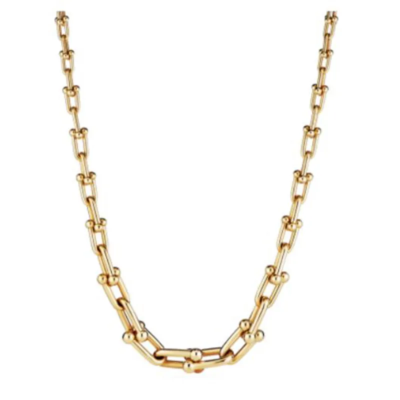 Moda hardwear jóias colar designer de luxo ferradura pingentes série colares rosa ouro platina corrente diamante adulto jóias198i