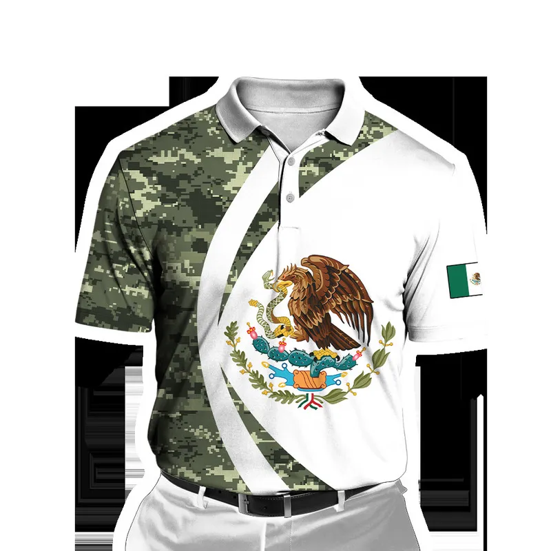 PLstarCosmos 3DPrint est Mexico Country Flag Polo Shirt Custom Name Team Harajuku Streetwear Tees Sleeveless Fitness Unisex 1 220713