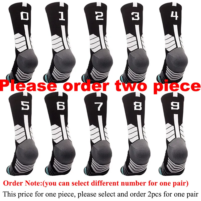 Professional Basketball Socks Breathable Sport Socks Calcetines Football Meias Soccer Socks Men Women Customized Number 0-9 220706