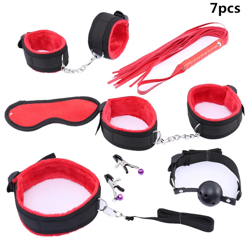 sexy Toys for Women SM Toy Set Handcuffs Whip Spanking Anal Plug Bdsm Kits Vibrator Bondage Gear Games Adults