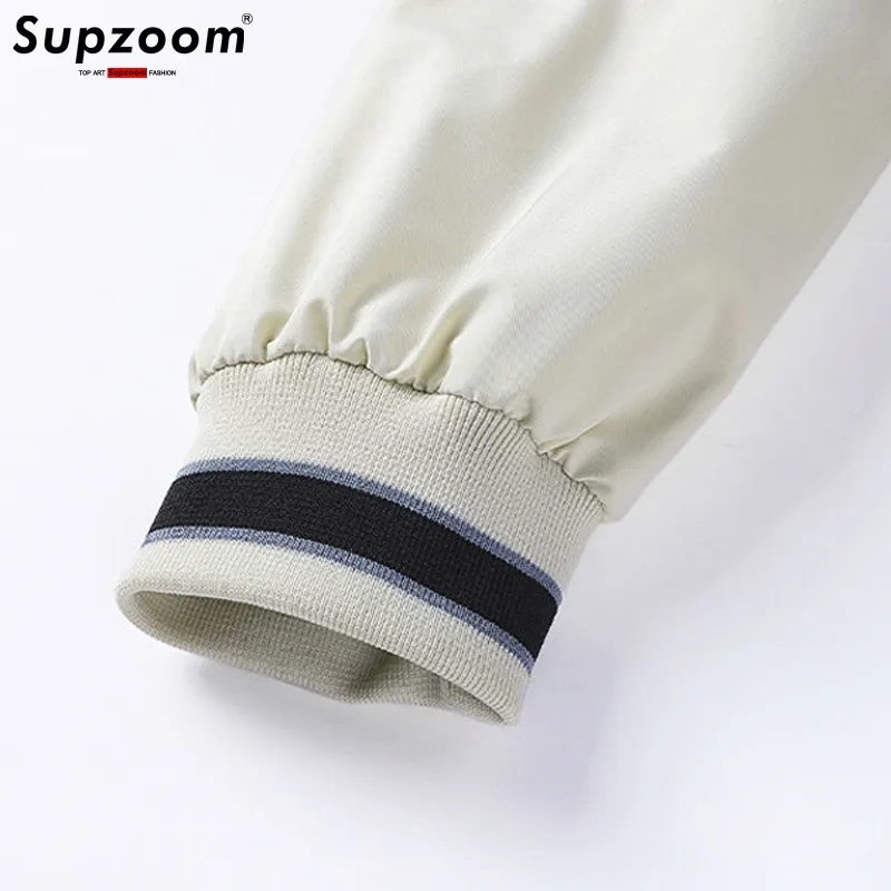 Supzoom Arrival Letter Rib Sleeve Top Fashion Single Breasted Casual Bomber Baseball Jacket Loose Cardigan Coats 220816