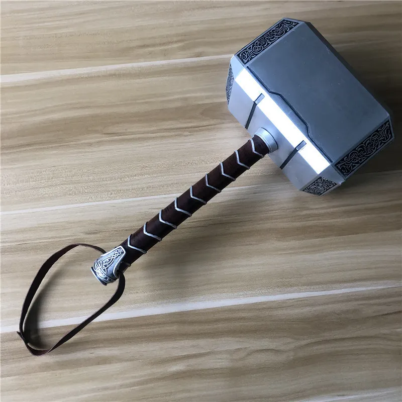 44cm S Hammer Cosplay 1 1 Thunder Figure Weapons Model Kids Presentfilm Rollspel Safety Pu Material Toy 220527