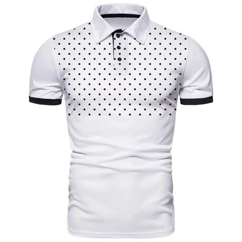 Kort ärmskjorta kontrast färg polo kläder sommar streetwear casual mode män topps 220614