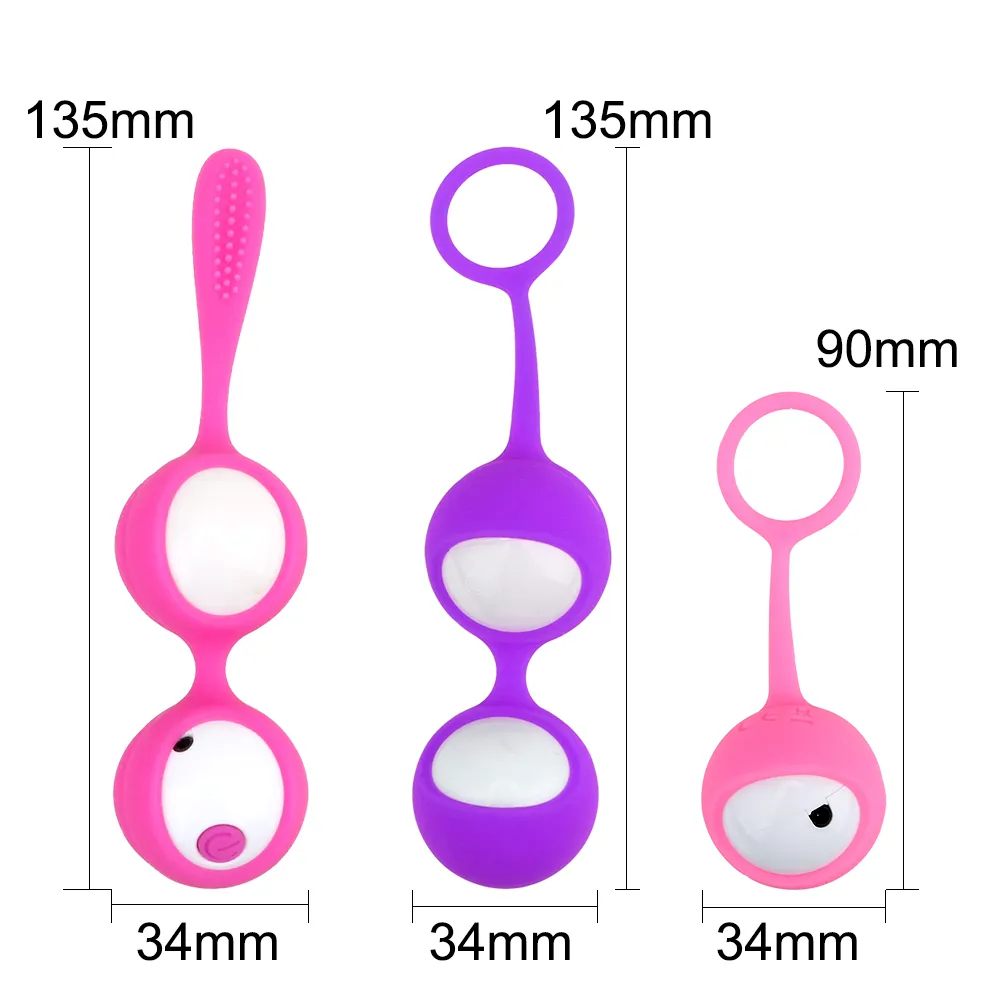 Akıllı Kegel Ball Vibratör 12 Hızlar Vajinal Seksi Oyuncaklar Kadınlar Için Ben Wa Vajina Egzersiz Sıkın