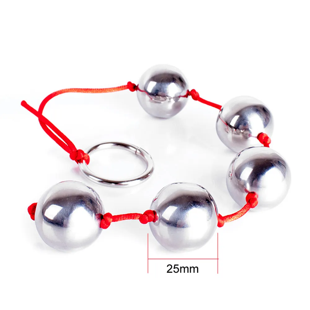 5 Anal Balls Metal Butt Vaginal Plug Stainless Steel sexy Toys for Woman men Erotic Ring Handheld Bead Dildo Adult Products