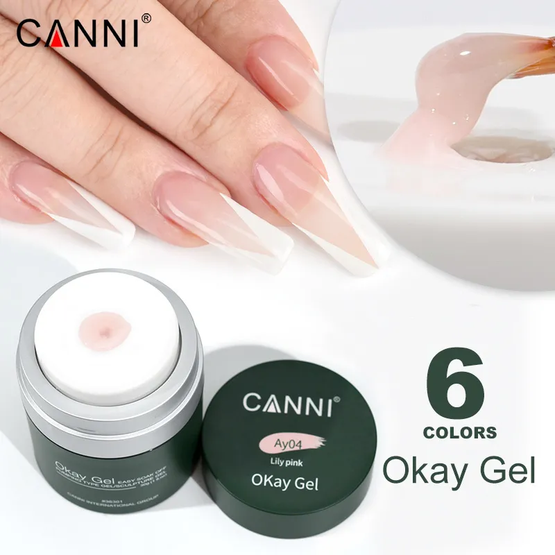 CANNI Okay Gel Arrivals 30g Extension Gel Air Pump Design Easy Soak Off UV LED Manicure Function Sculpture Gel13550376799805