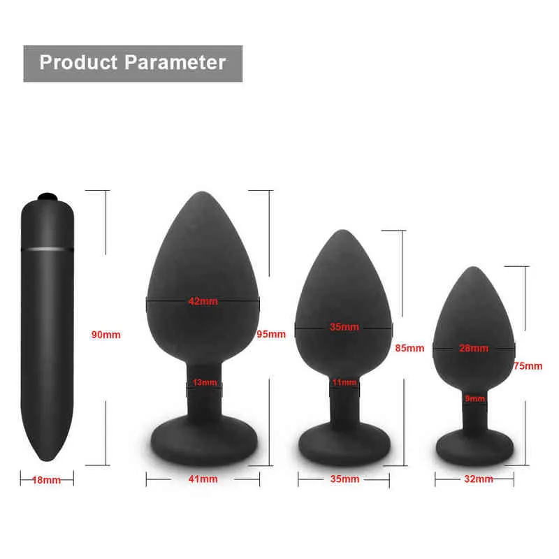 Plug Anal Butt Silicone Souple Masseur De Prostate Adulte Produits Gay Mini Plug Érotique Anal Bullet Vibrant Sex Toys pour Hommes Femmes Y220427