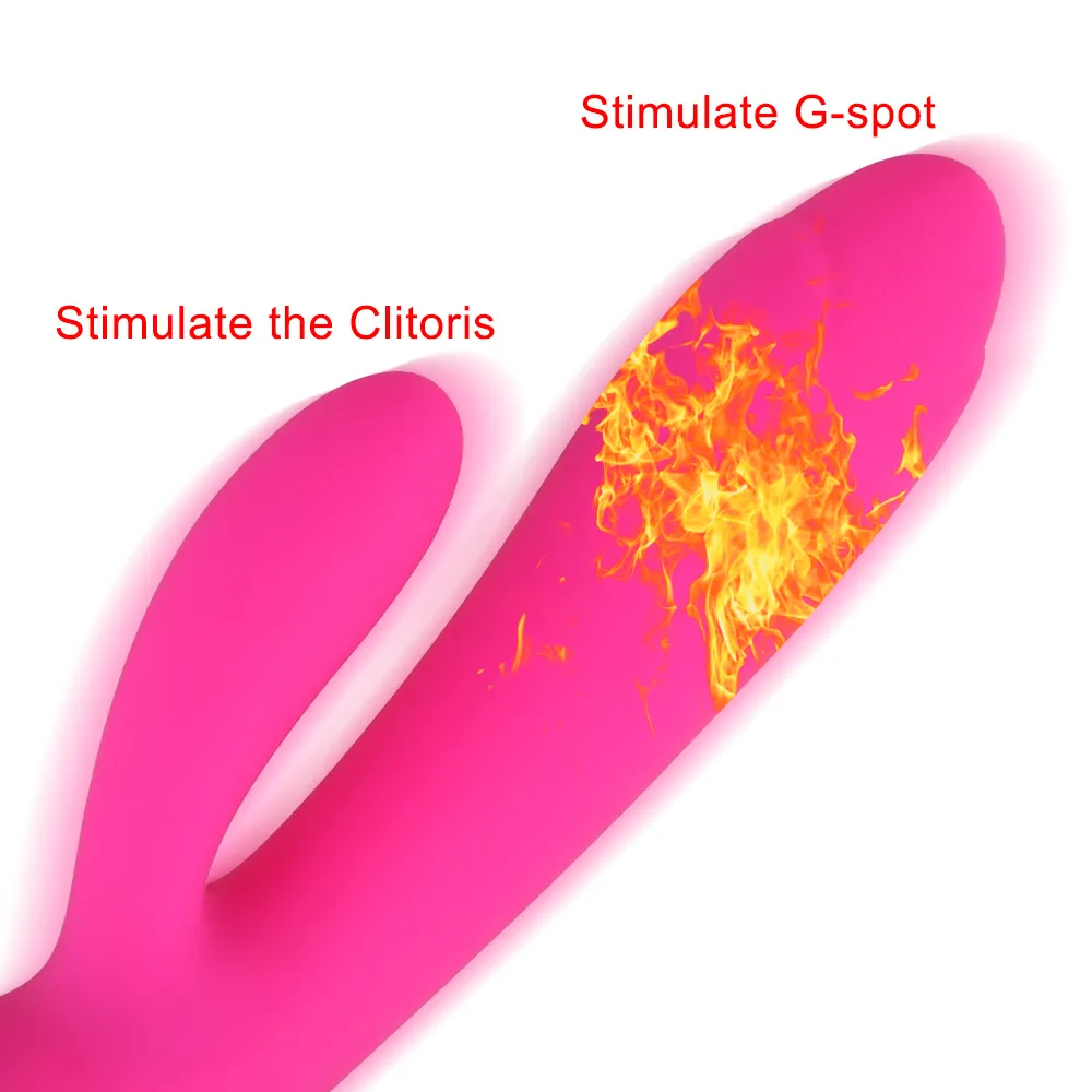 Verwarmde Dildo Konijn Vibrator voor Vrouw Anale Plug sexy Speelgoed Clitoris Stimulator Vrouwelijke Masturbatie Machine Paar Gereedschap Volwassen Winkel
