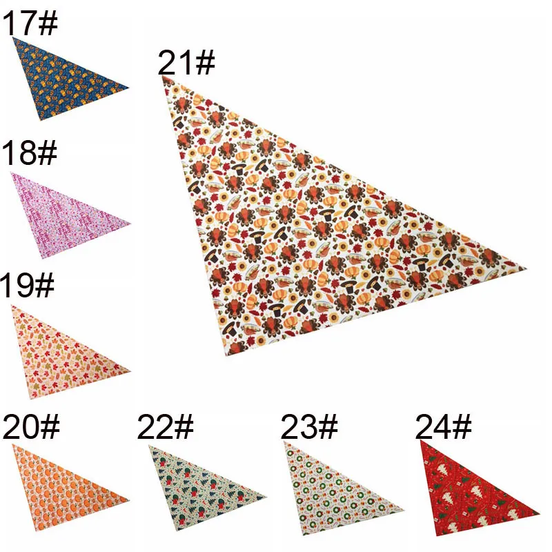 Christmas Pet Dog Bandana Dogs Triangle Bibs Plaid Santa Claus Pets Scarf Xmas Kerchief Small Medium Dogs Decoration Scarves BH6504 TYJ