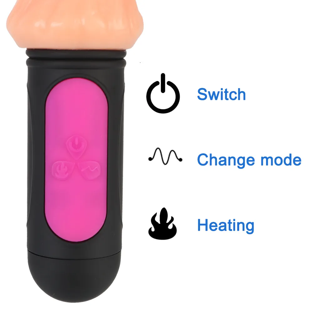Heating Vibrators sexy Toy For Women Bend Soft Huge Penis 10 Speeds Erotic Realistic Dildos G-Spot Vagina Anus Female Masturbator