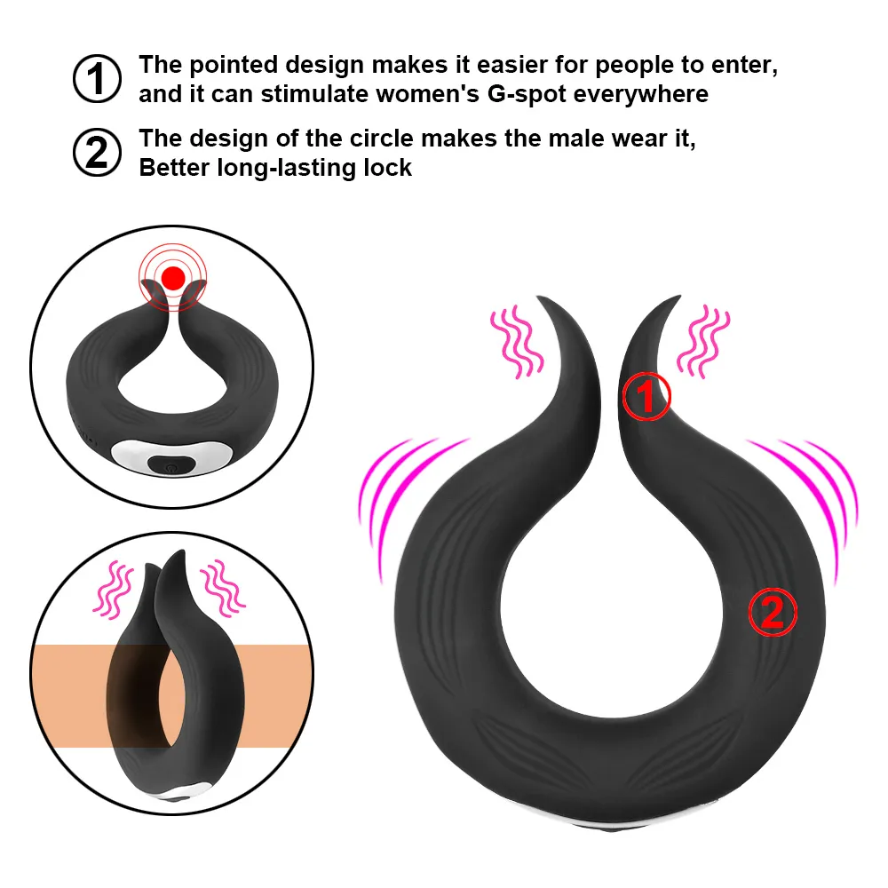 Wibrator pierścienia elektrycznego dla kobiet łechtaczki sutki zaciski rozszerzające piersi mężczyźni pasują do penisa kutasa zamek seksowne zabawki pary erotyczne
