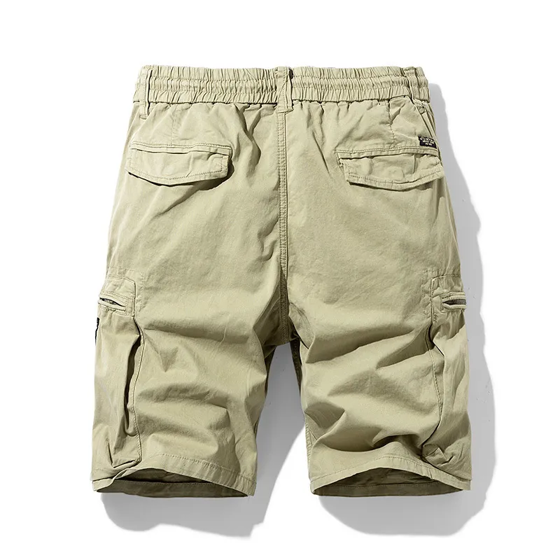Bahar Erkekler Pamuk Kargo Şort Giyim Yaz Rahat Pantolon Bermuda Moda Plaj Pantolon Los Cortos Kısa 220325