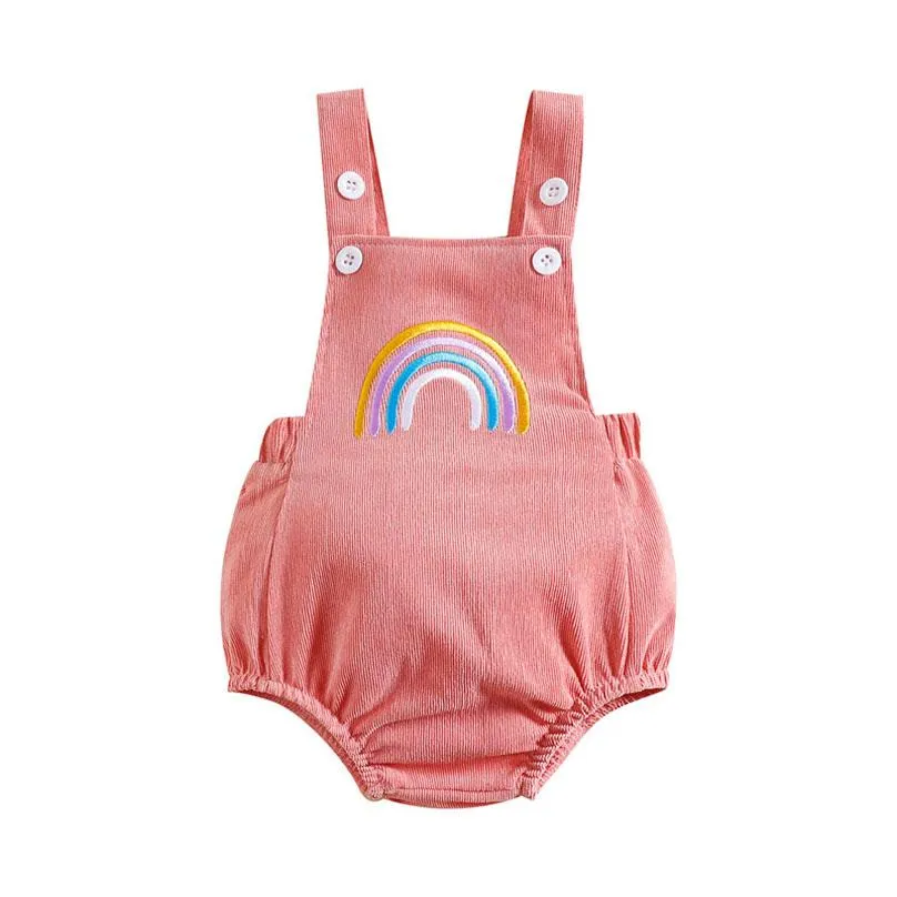 Newborn Rompers Baby Babies Bodysuits Infant Clothes Girls Onesies Piece Clothing Toddler Boys Jumpsuit Wear KidsSpring Summer Rainbow Corduroy