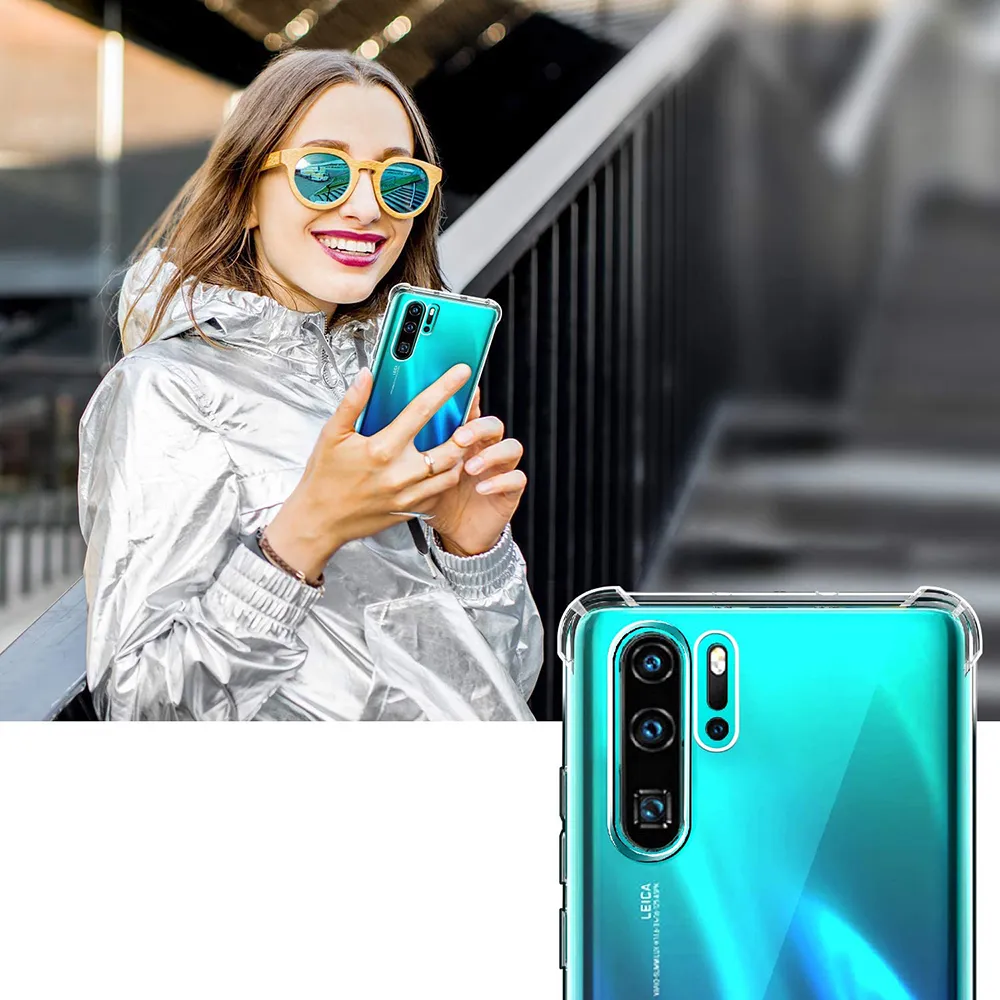 Luxury stötsäker silikon mjuka fodral för Huawei Nova 9 8 7 Pro se Clear Full Back Cover P50 P40 P30 P20 Lite Funda