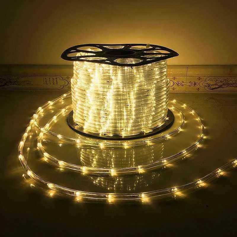 Cuerdas de iluminación LED para exteriores solares Tubo impermeable LED Modi Patio Decoración de jardín Navidad para boda Fiesta Vacaciones J220531