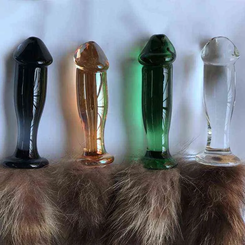 Erotik anal oyuncaklar kristal cam kuyruk tilki fiş seks oyuncak köpek dilator popo yetişkin oyunları cosplay erkek kadın mastürbasyon 220507