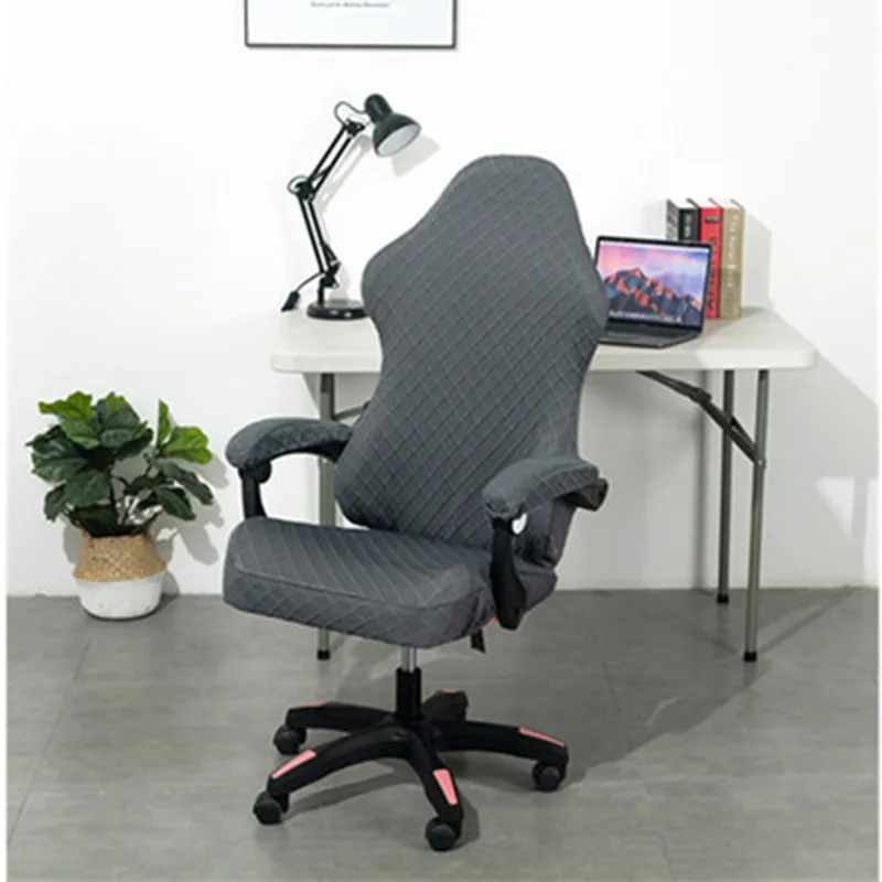 Jacquard Gaming Chair Cover Home Office -stol Täck Elastiska fåtöljstolskydd för spelhall datorstolar Slipcovers 220513