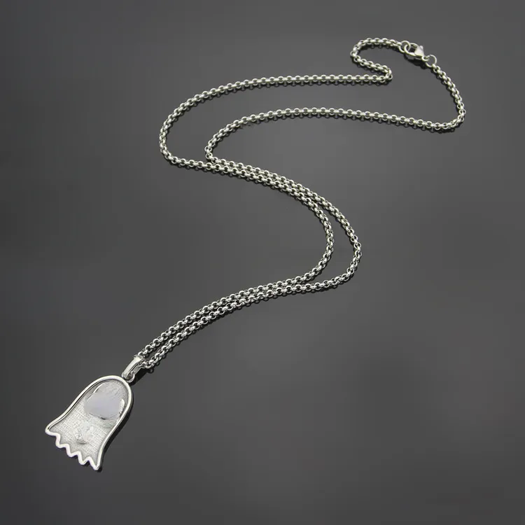 Collier squelette en argent pour femmes et hommes, nouveau design rétro découpé, Streetwear, chaîne fantôme, ras du cou, bijoux de luxe, 3821872, 2022