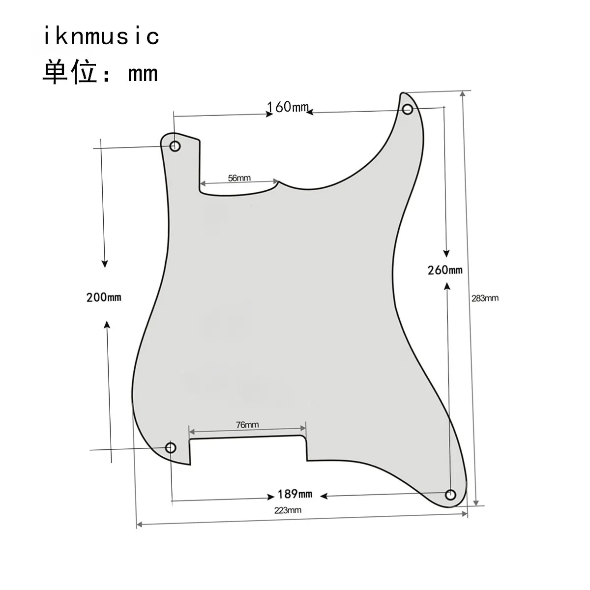 4 -Hole St Guitar Pickguard Niestandardowy pusty materiał na zarysowanie ze śrubami do akcesoriów gitarowych Czarna perła 4ply