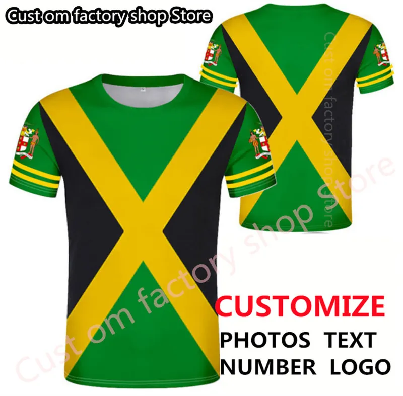 Jamaïque t-shirt bricolage gratuit sur mesure nom numéro confiture t-shirt nation drapeau jm jamaïcain pays collège imprimer p o 0 vêtements 220616