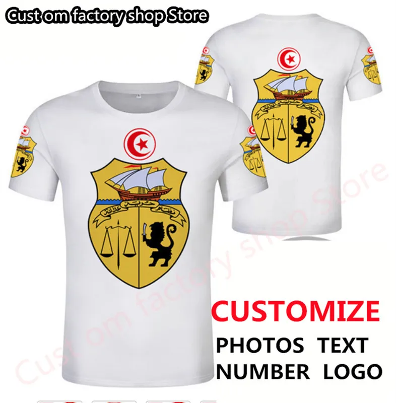 Tunisia t shirt diy gratis anpassat namn nummer tun t-shirt nation flagga tunisie tn islam arabiska arabiska tunisiska tryck po 0 kläder 220609