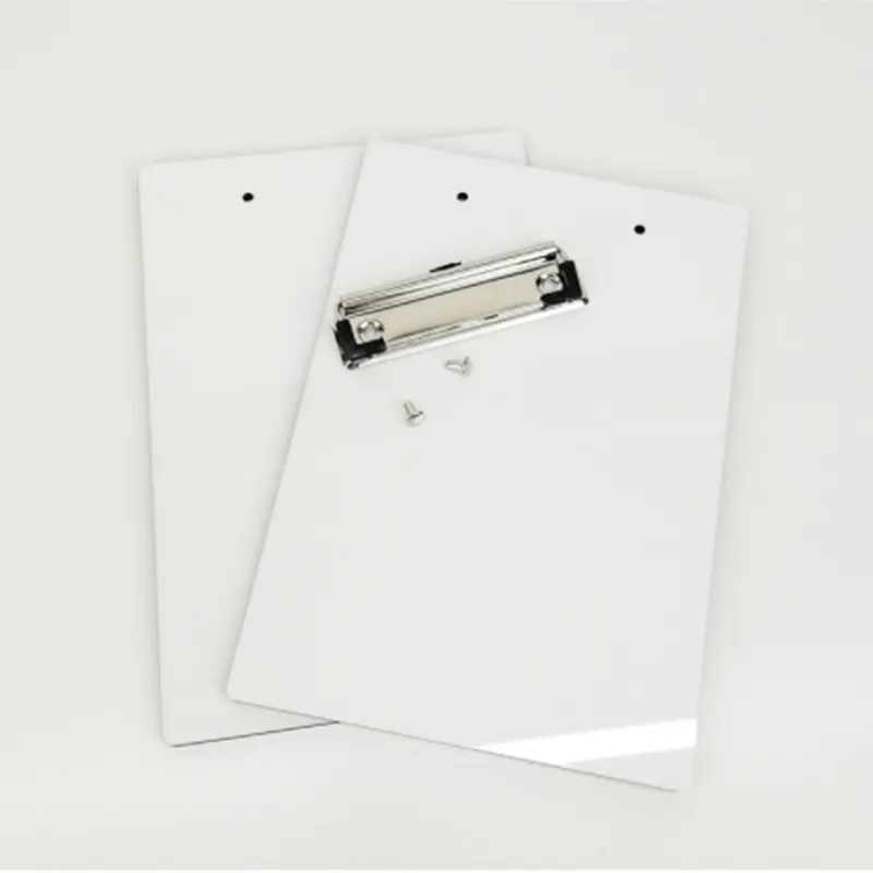 Süblimasyon A4 Panosu Geri Dönüşümlü Belge Tutucu Beyaz Boş Profil Klip Mektup Dosya Kağıt Sayfa Malzemeleri SXMY67751632