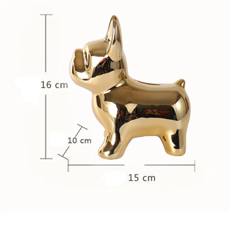 Bulldog francese rosa Artigianato in ceramica europea Bulldog Salvadanaio Decorazioni la casa Simpatico salvadanaio Ornamenti Bulldog creativo Salvadanaio 220306m