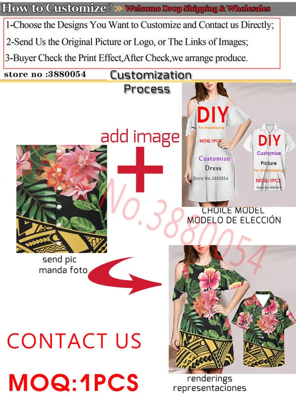 Dresses For Women Lady Off the Shoulder Robe And Men Shirt Purple Hawaii Hibiscus Plumeria Polynesian Print Summer Clothes 220627
