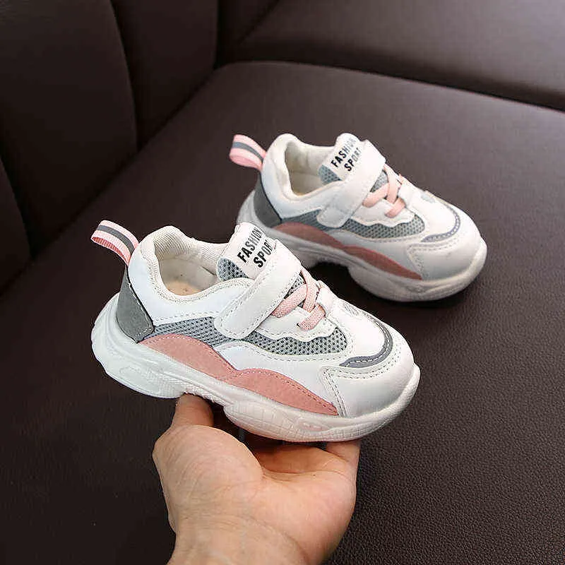 2020 Nya Mesh Sport Casual Shoes for Kids Toddler Fashion Shoes Child Baby Little Girls Boys Sneakers Storlek 1 2 3 4 5 6 år gammal G220517