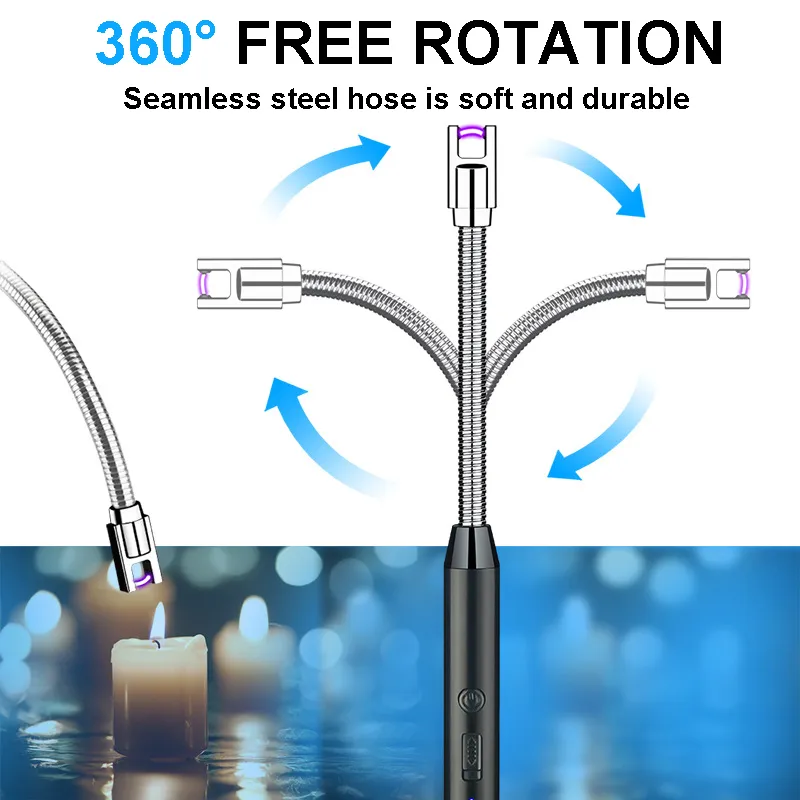 ARC elettronico BBQ Accendi più leggero più leggero per la stufa a gas cucina a gas cucina ricaricabile USB Accendino a LED Plasma a LED PLASMA ARC Flameless Outdoor L5409111