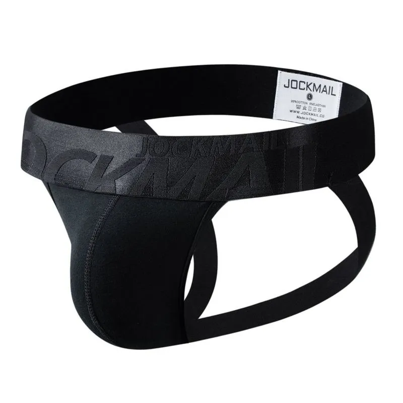 2 stücke Jockmail Enge Männer Unterwäsche Tanga Jockstrap Baumwolle Atmungsaktive Mesh Jock Strap Homme Slip Erotische String Homens Homosexuell Penis beutel 220328