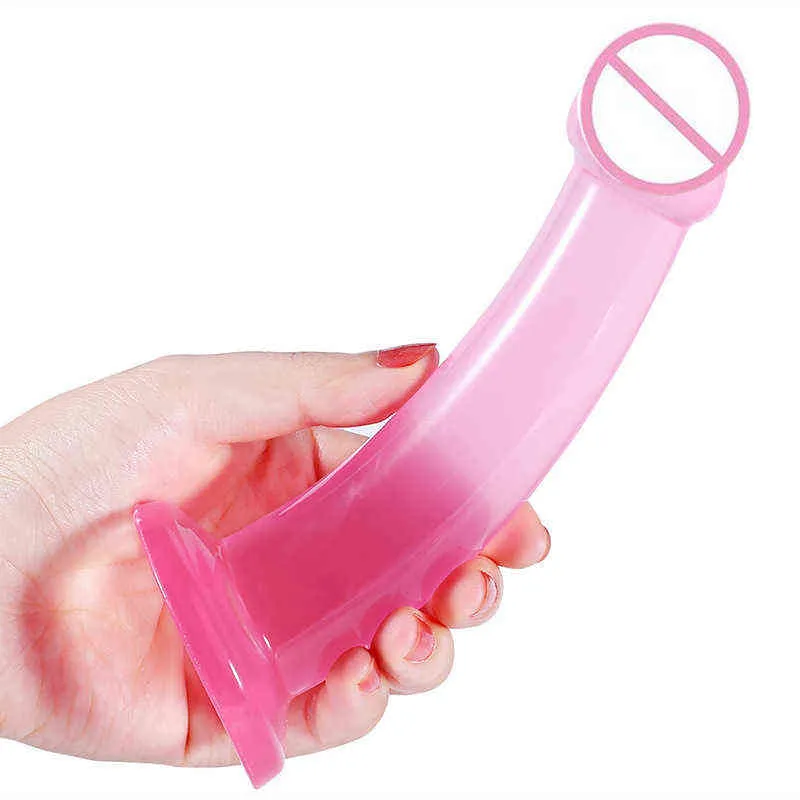 Nxy dildos anal brinquedos longos noite vestindo masturbação equipamentos sexo produtos sucção diversão diversão anal expansão anal rosa pênis plugue backyard homens 0324