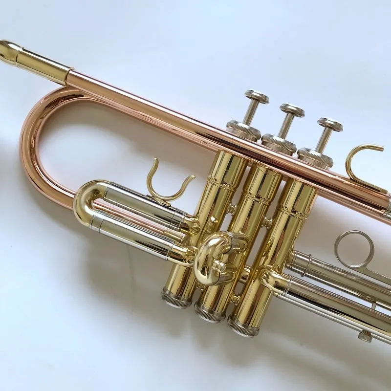 Japon yüksek kaliteli trompet müzik aleti b düz altın gümüş kaplama profesyonel trompet ile