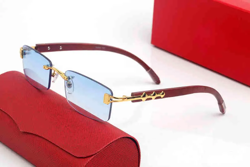Beliebte Metall-Sonnenbrille, randlos, quadratisch, große Sonnenbrille, luxuriöse Herren-Sonnenbrille, Sonnenbrille, Desinger Shade für Herren