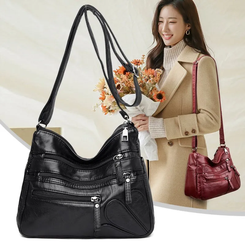高品質の女性のショルダーバッグ多層古典的なクロスボディバッグの高級デザイナーハンドバッグと財布